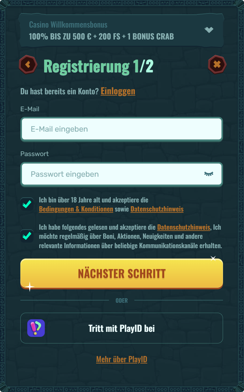 spinanga registrierung